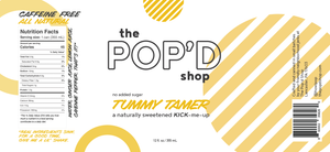 The Pop'd Shop's Tummy Tamer Ingredients and Nutritional Information